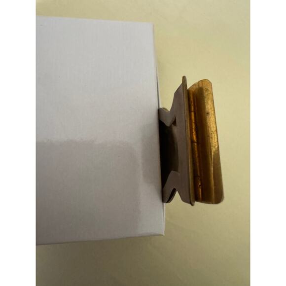 Vintage Money Clip Brass and Copper Amber Glass Marked Italy, Father's Day - Picture 4 of 11